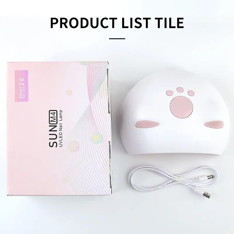 Cute Cat Paw Shape Fancy UV Led Lamp | UV Soak Machine | Nail Dryer | 20 Beads Nail Gel Dryer | 60W - Matte White
