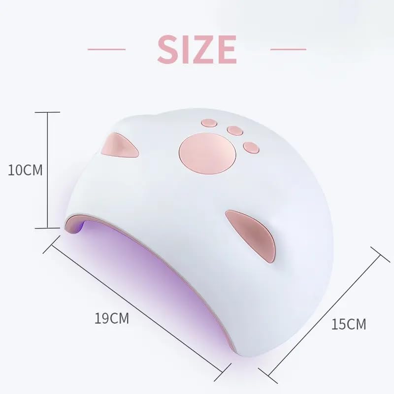 Cute Cat Paw Shape Fancy UV Led Lamp | UV Soak Machine | Nail Dryer | 20 Beads Nail Gel Dryer | 60W - Matte White
