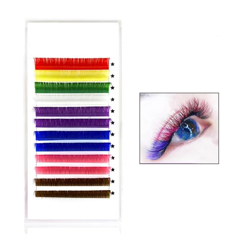 Colorful Easy Fan Eyelash Extensions, Soft and Vibrant