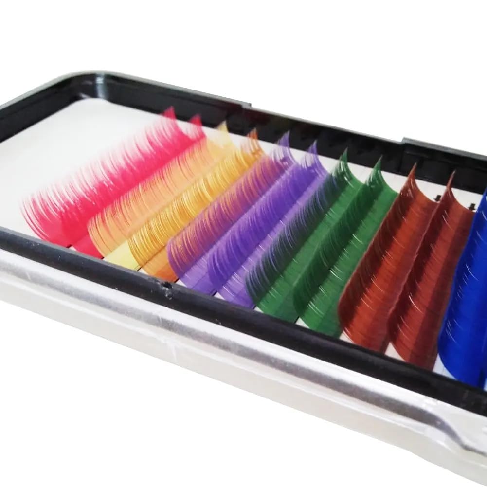 Colorful Easy Fan Eyelash Extensions, Soft and Vibrant