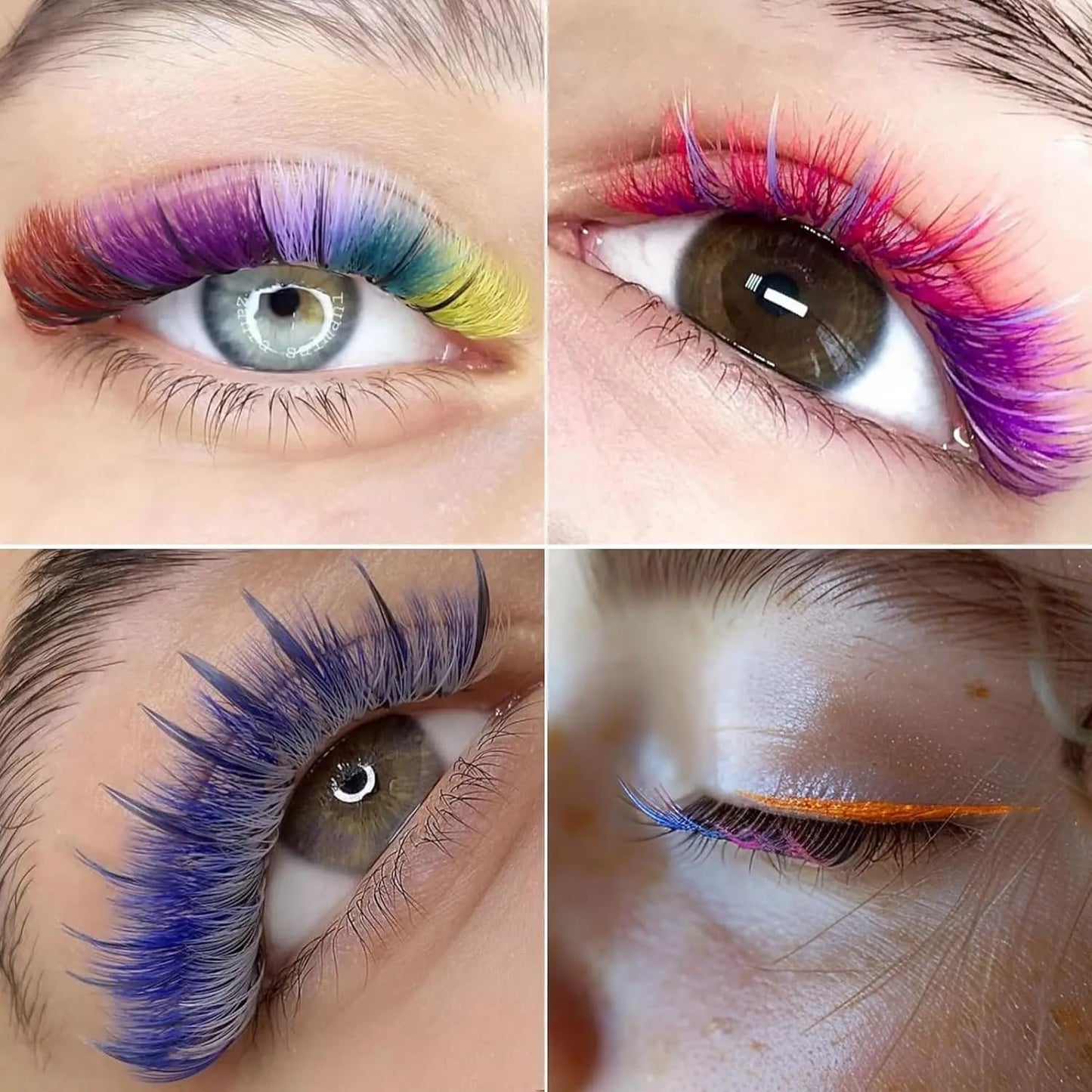 Colorful Easy Fan Eyelash Extensions, Soft and Vibrant