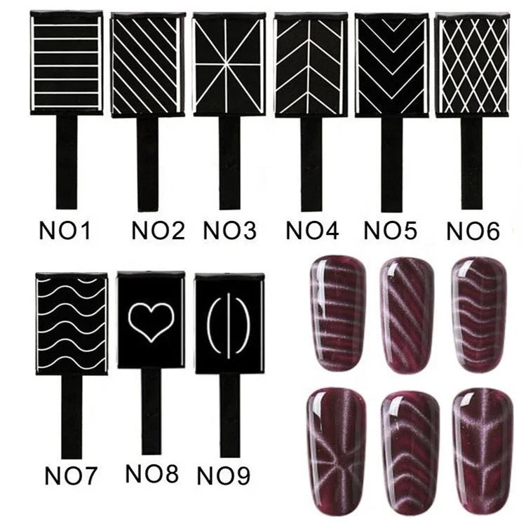 Nail Art Magnet Tool Cat Eye Gel Nail Polish - Black