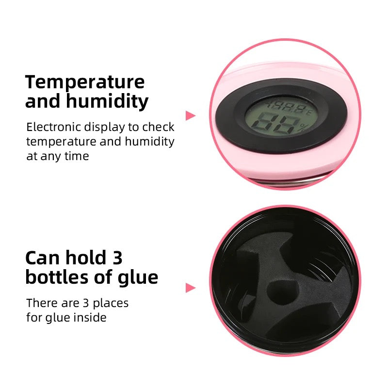 Digital Eyelash Glue Storage Tank, With Temperature And Humidity Display
