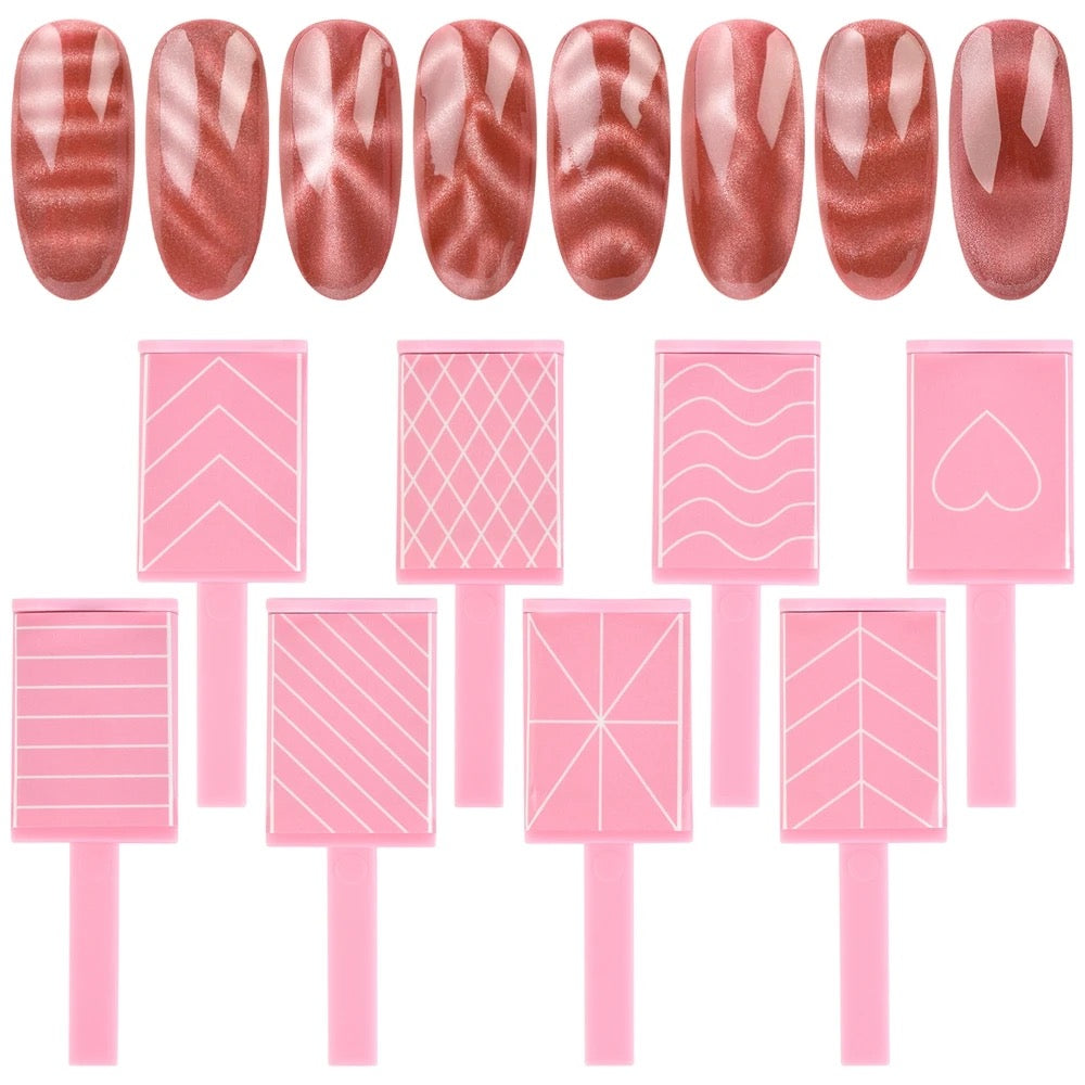 Nail Art Magnet Tool Cat Eye Gel Nail Polish - Pink