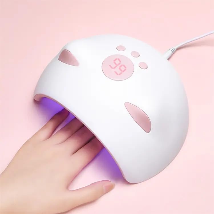 Cute Cat Paw Shape Fancy UV Led Lamp | UV Soak Machine | Nail Dryer | 20 Beads Nail Gel Dryer | 60W - Matte White