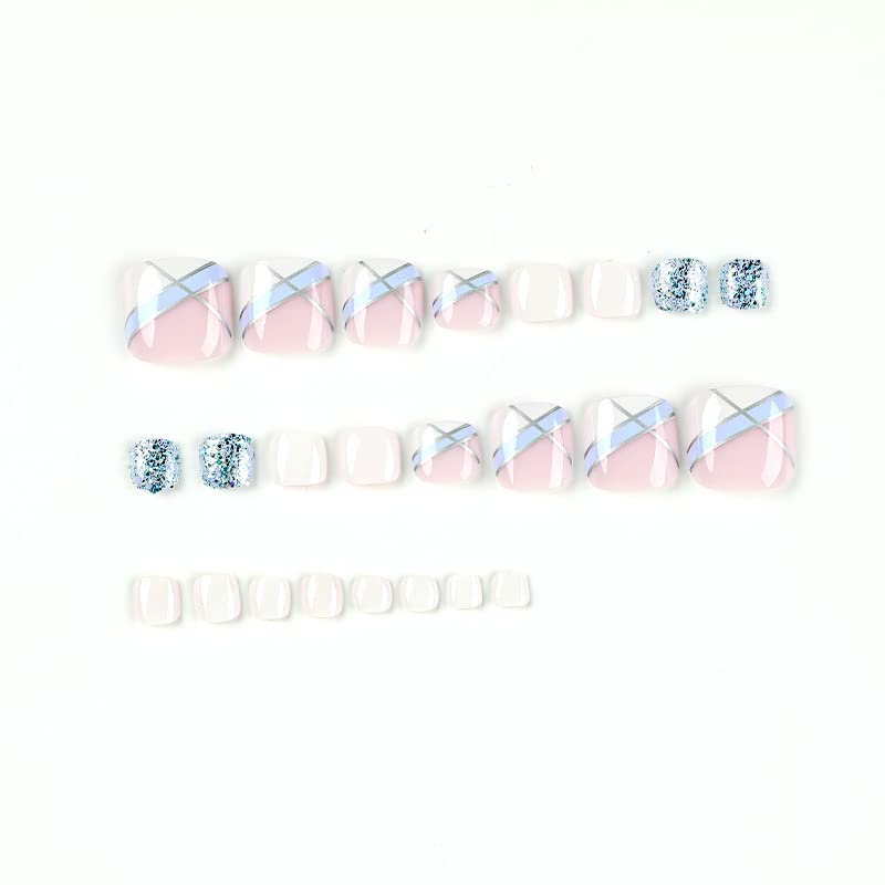 Press On | Toe - Aqua Affection