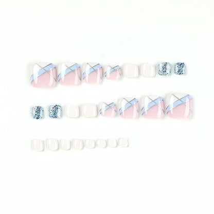 Press On | Toe - Aqua Affection