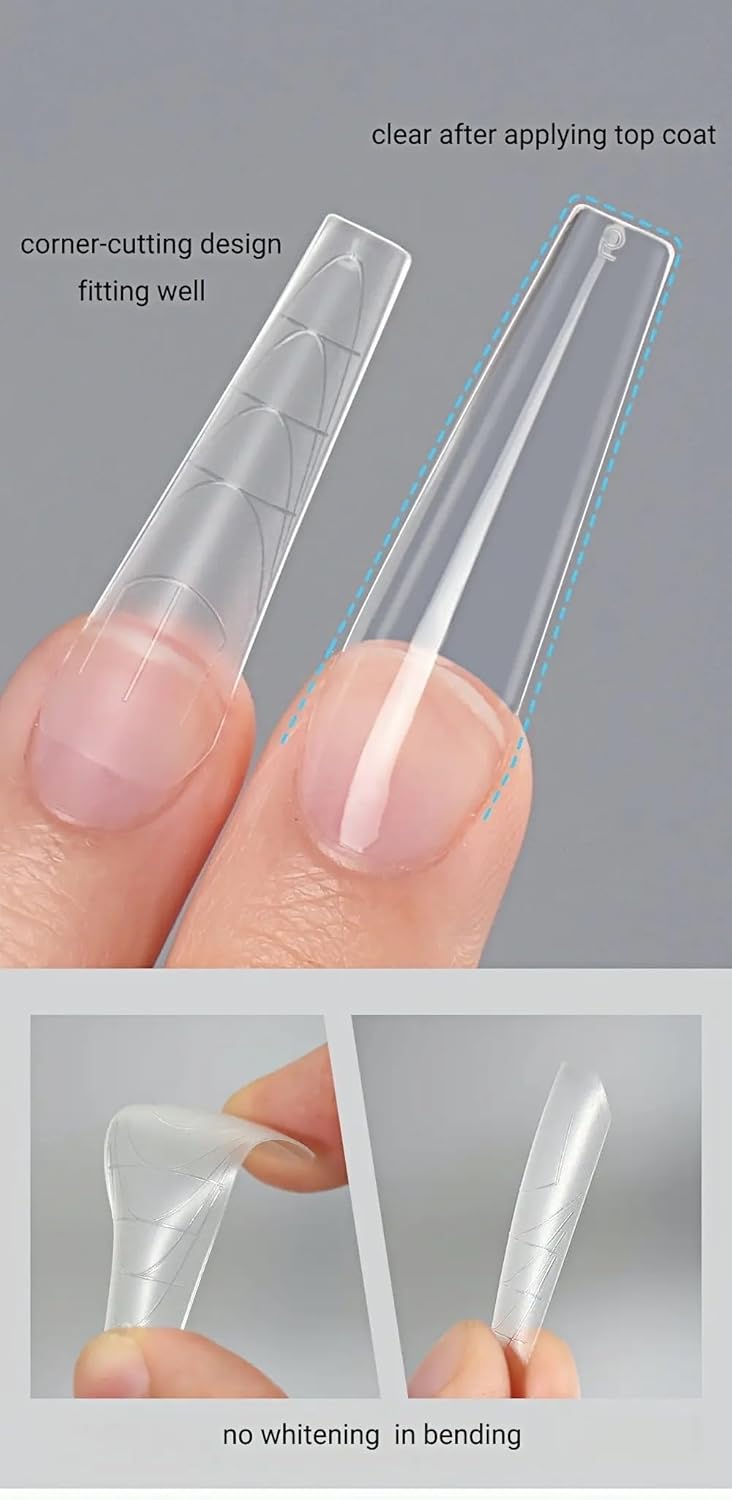Nail Tips | Soft Gel Tips Gel X | 240 Pcs