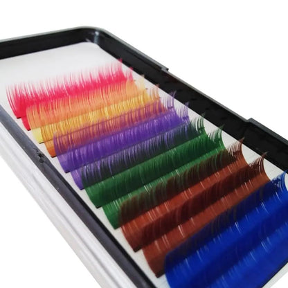 Colorful Easy Fan Eyelash Extensions, Soft and Vibrant