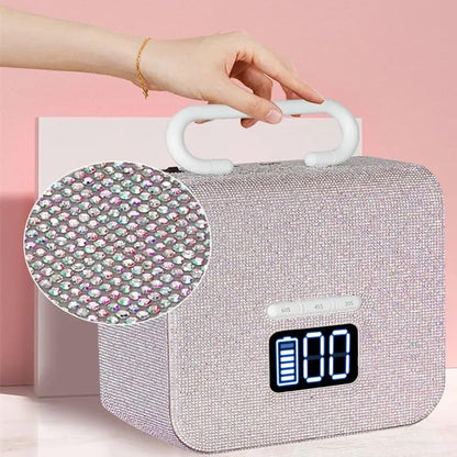 Handheld Blingy Diamonds Wireless UV Led Lamp | Diamond Bling | UV Soak Machine | Nail Dryer | 48 Beads Nail Gel Dryer | 72W - Silver