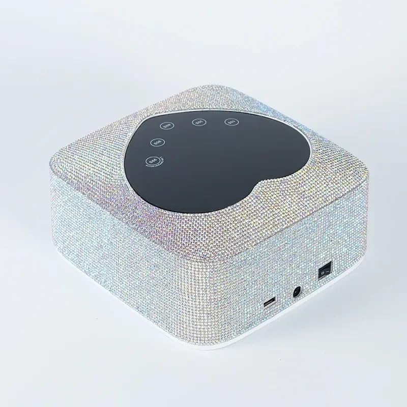 Heart Shape Blingy Diamonds Wireless UV Led Lamp | Diamond Bling | UV Soak Machine | Nail Dryer | 48 Beads Nail Gel Dryer | 72W - Silver