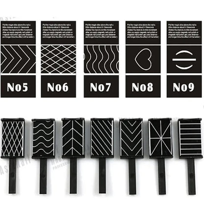 Nail Art Magnet Tool Cat Eye Gel Nail Polish - Black