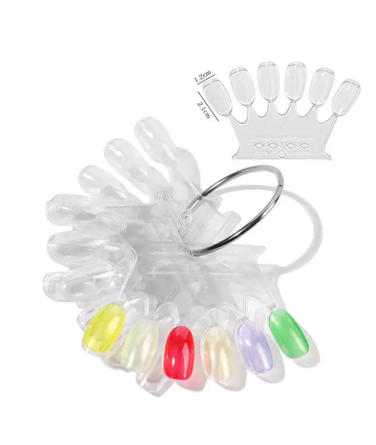 Fan Shape Nail Art Polish Display Practice Tips - Crown