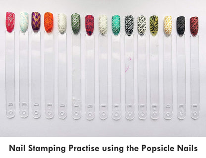 Fan Shape Nail Art Polish Display Practice Tips - Square Shaped 50 Pcs