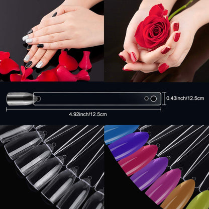Fan Shape Nail Art Polish Display Practice Tips - Square Shaped 50 Pcs