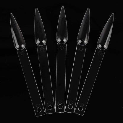 Fan Shape Nail Art Polish Display Practice Tips - Stiletto Shaped 50 Pcs